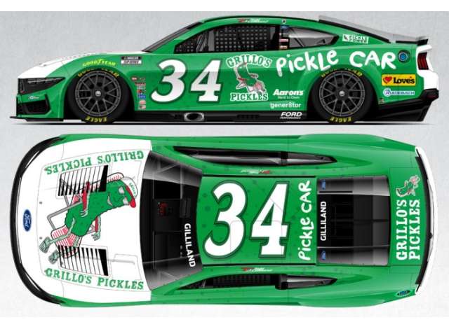 1:64 Ford Mustang #34 Todd Gilliland *Grillo`s Pickles*, green/white 2025 - C342561GRITG