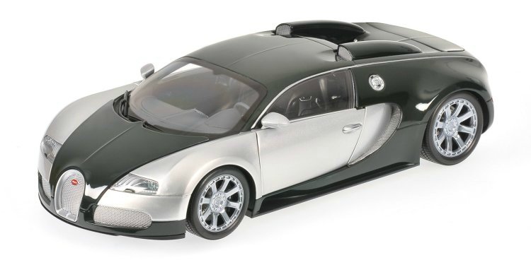 1:18 Bugatti VEYRON EDITION CENTENAIRE - 2009 - CHROME/GREEN - 100110852