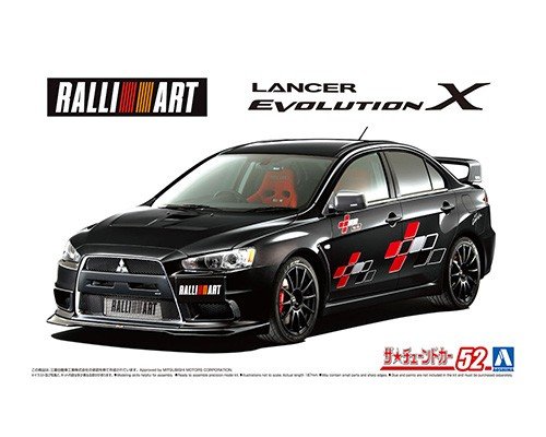 1:24 Сборная модель Mitsubishi Lancer Evolution X RalliArt 07 - 05987