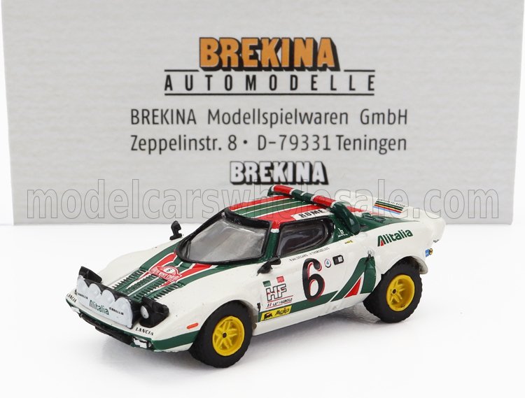 1:87 LANCIA Stratos Hf Team Alitalia (night Version) №6 2nd Rally Montecarlo (1976) Bjorn Waldegaard - Hans Thorszelius, White Green Red - 29656