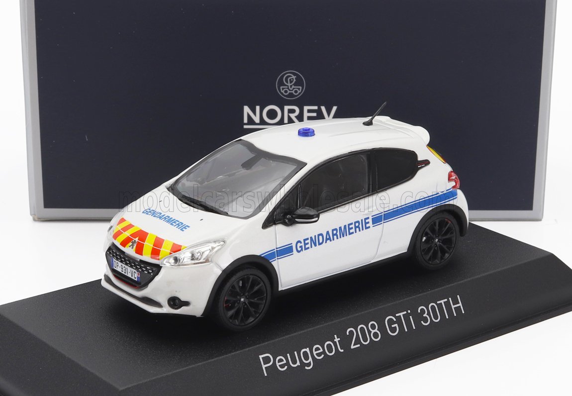1:43 PEUGEOT 208 Gti Gendarmerie (2014), White - 472829