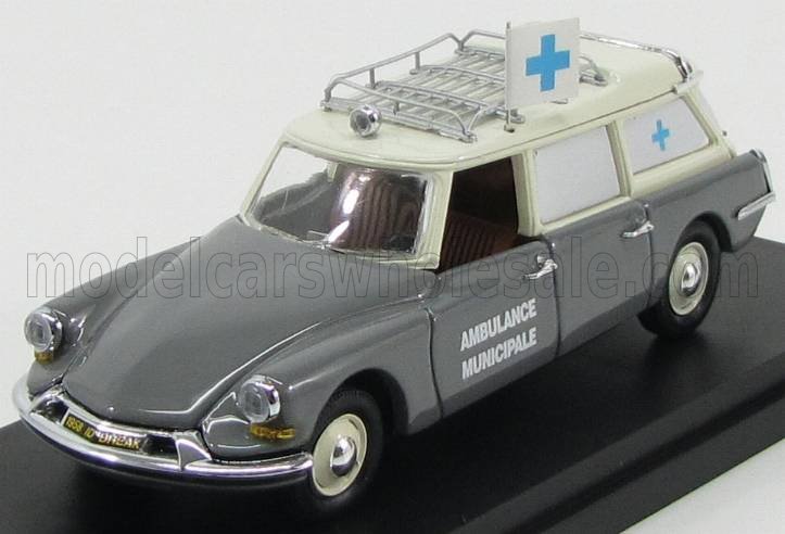 1:43 CITROEN Ds19 Break Ambulanza Municipale (1962) - Ambulance, 2 Tone Grey - 4447