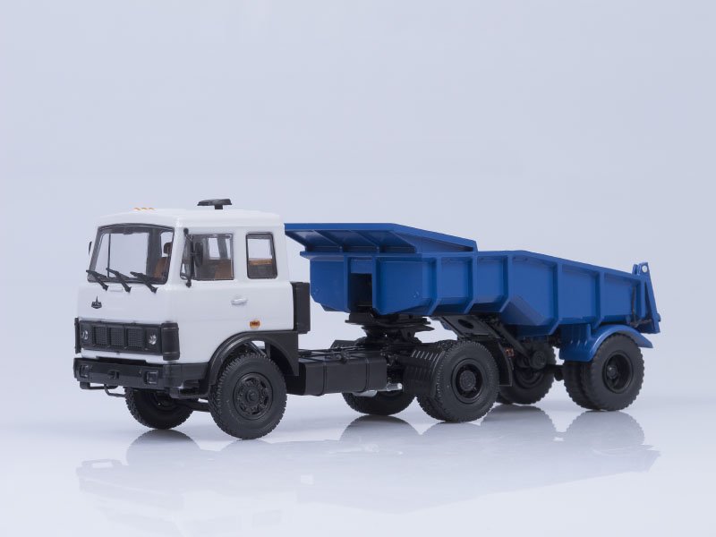 1:43 Минский 5432 с полуприцепом Минский 5232В, серый / голубой - 101128.сг