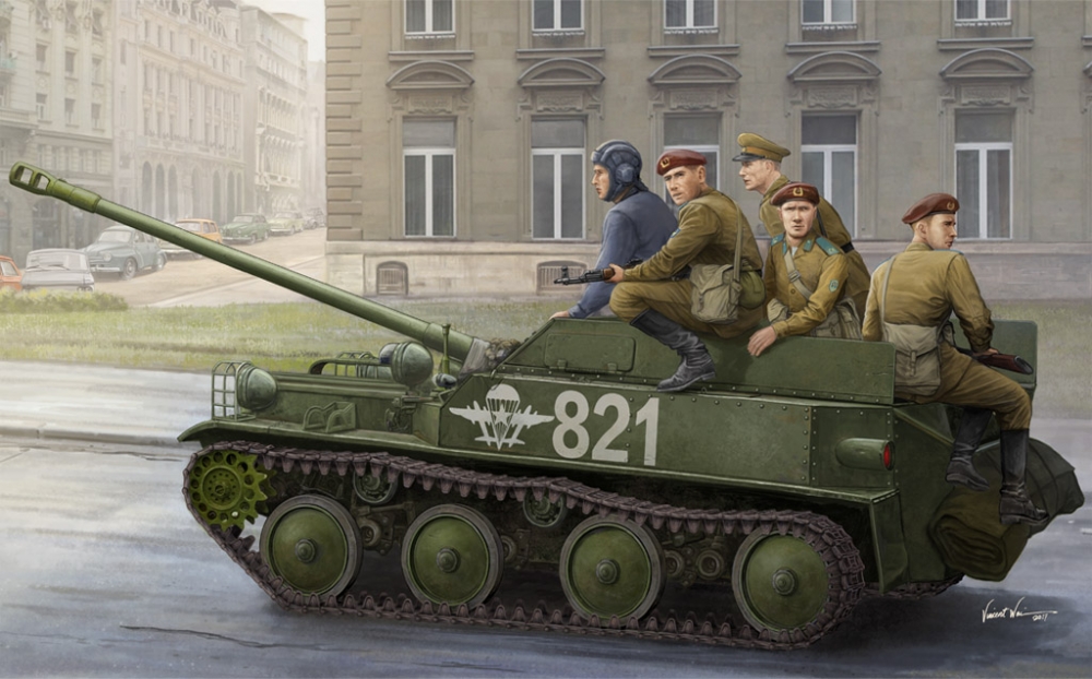 1:35 Сборная модель Советская десантная САУ АСУ-57 - 83896