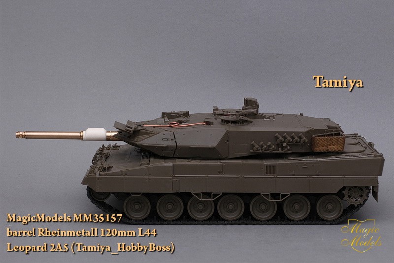 1:35 Металлический ствол на Rheinmetall Rh 120mm L/44. Leopard 2A5 (Tamiya, HobbyBoss) - MM35157