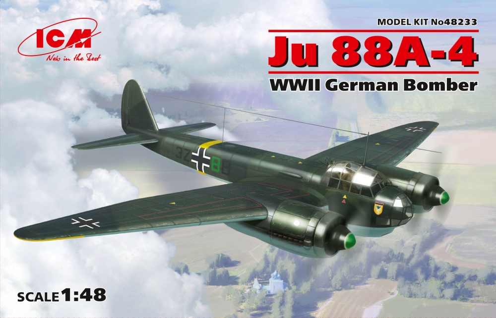 1:48 Сборная модель Германский бомбардировщик  Ju 88A-4 - 48233