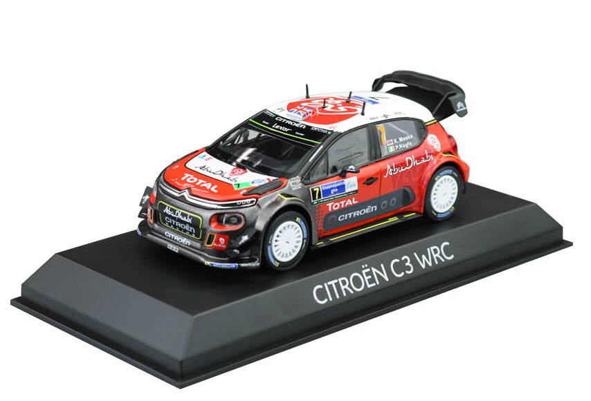 1:43 CITROEN C3 WRC #7 A.Mikkelsen/A.Jaeger Rally Pologne (2017), white / black / red - 155363
