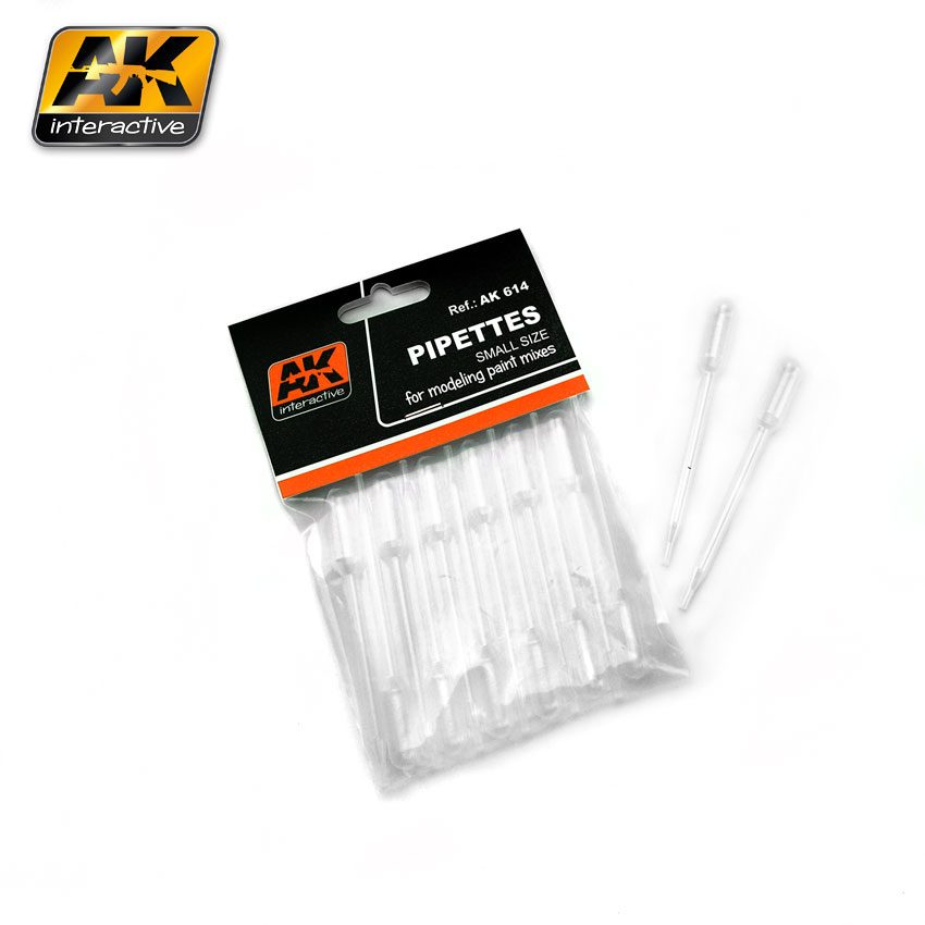 Пипетки маленькие, 12 штук  PIPETTES SMALL SIZE (12 units) - AK-614
