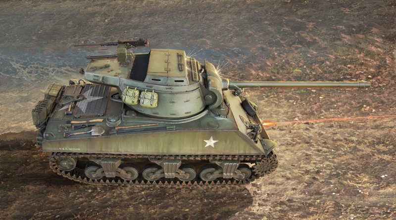 1:35 Сборная модель Американское самоходное орудие M36B1 - 6538