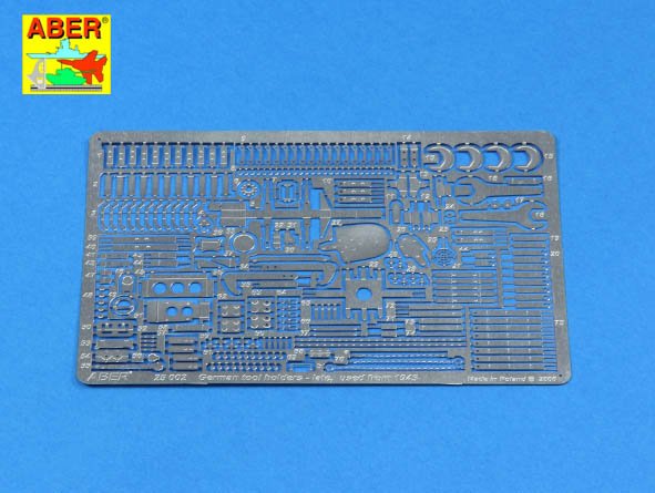 1:25 Фототравление для German tool holders - late used from 1943 1:25 scale model - 25 002
