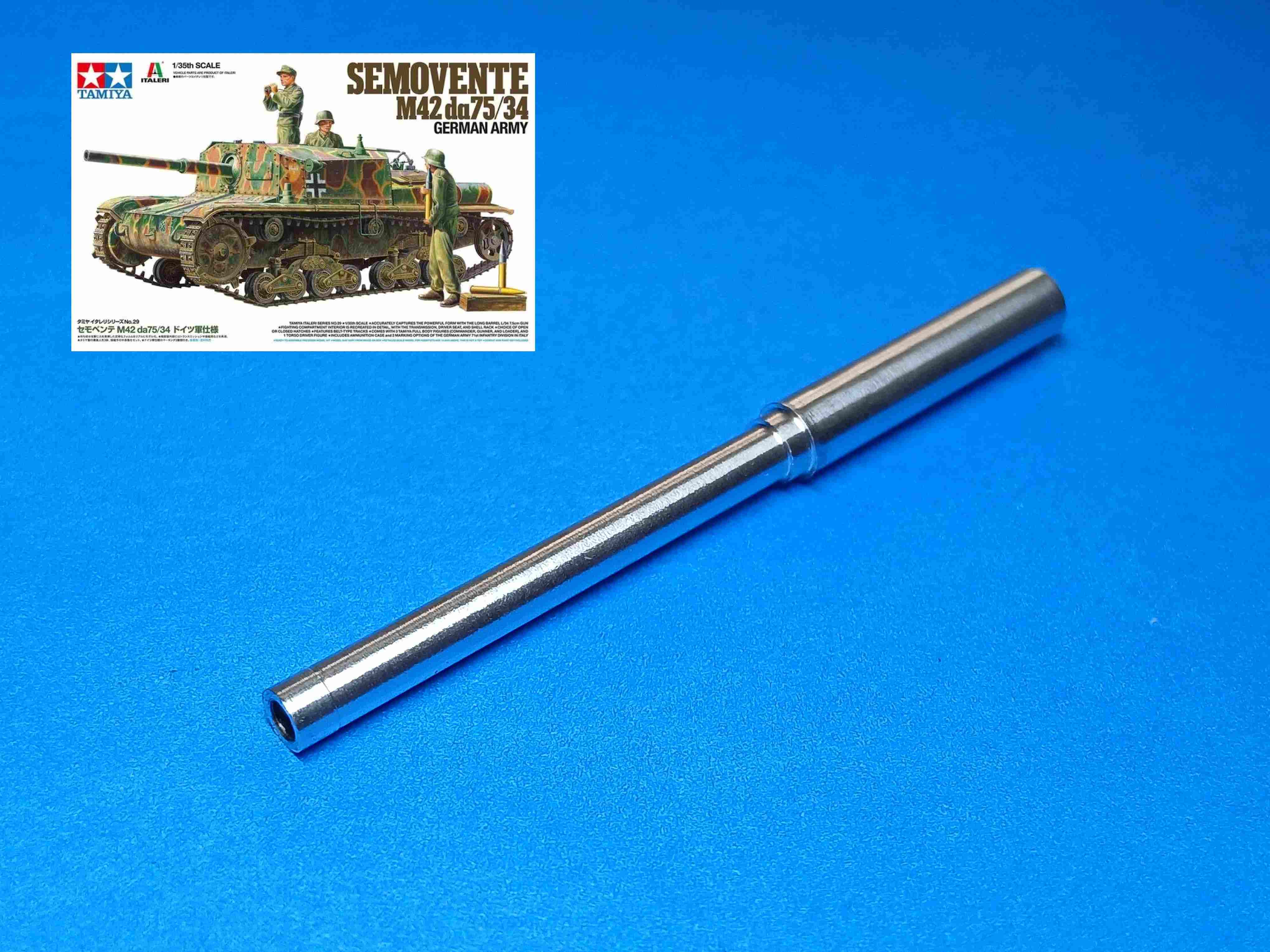 1:35 75-мм пушка для САУ 'Семовенте' Semovente M42 da 75/34 (Tamiya 37029) - MG-3685