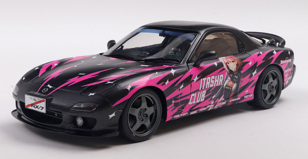 1:18 MAZDA RX7 (FD3) RS Solido Works Itasha Club (1999), black pink - S1810605