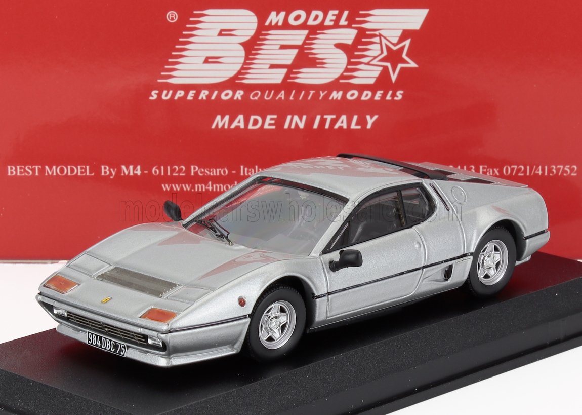 1:43 FERRARI 512 Bbi (1981) - Personal Car Jean Paul Belmondo, Silver - 9874