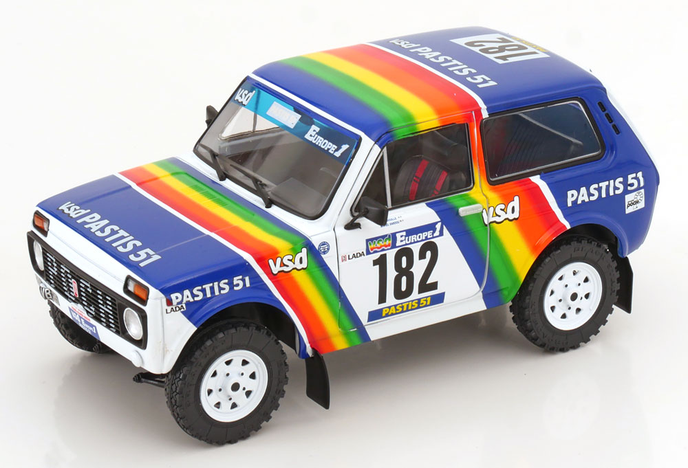 1:18 LADA Niva No 182  Rally Paris-Dakar, Jabouille/Sardou (1984) - S1807305