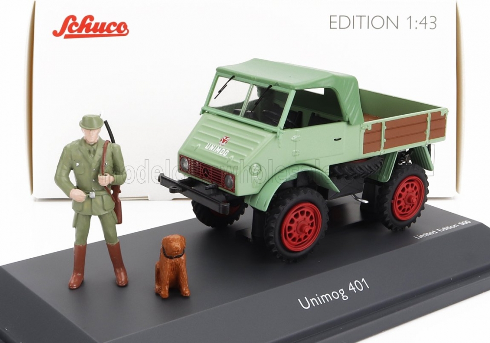 1:43 MERCEDES-BENZ Unimog 401 Truck (1953), Green Wood - 450254800