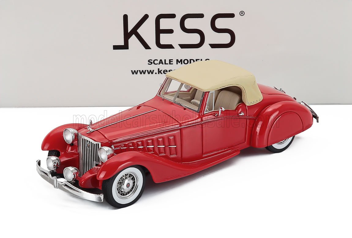 1:43 PACKARD BAYLIFF 1107 Roadster Closed (1949), red/beige - KE43062011