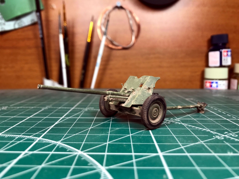 1:43 М-42 (45-мм противотанковая пушка образца 1942 года) запыленная - M42-2