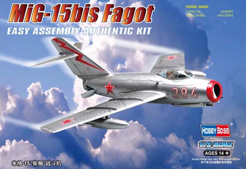 1:72 Сборная модель Самолет MIG-15 Bis Fagot - 80263