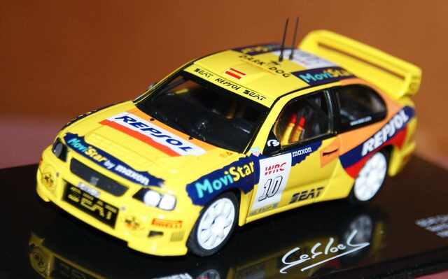 1:43 SEAT Cordoba WRC Essai Echappement #10 1999, yellow - M2720-30