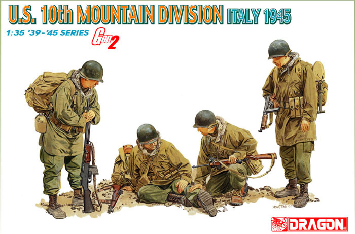 1:35 Сборная модель Солдаты U.S. 10th Mountain Division Italy 1945 - 6377