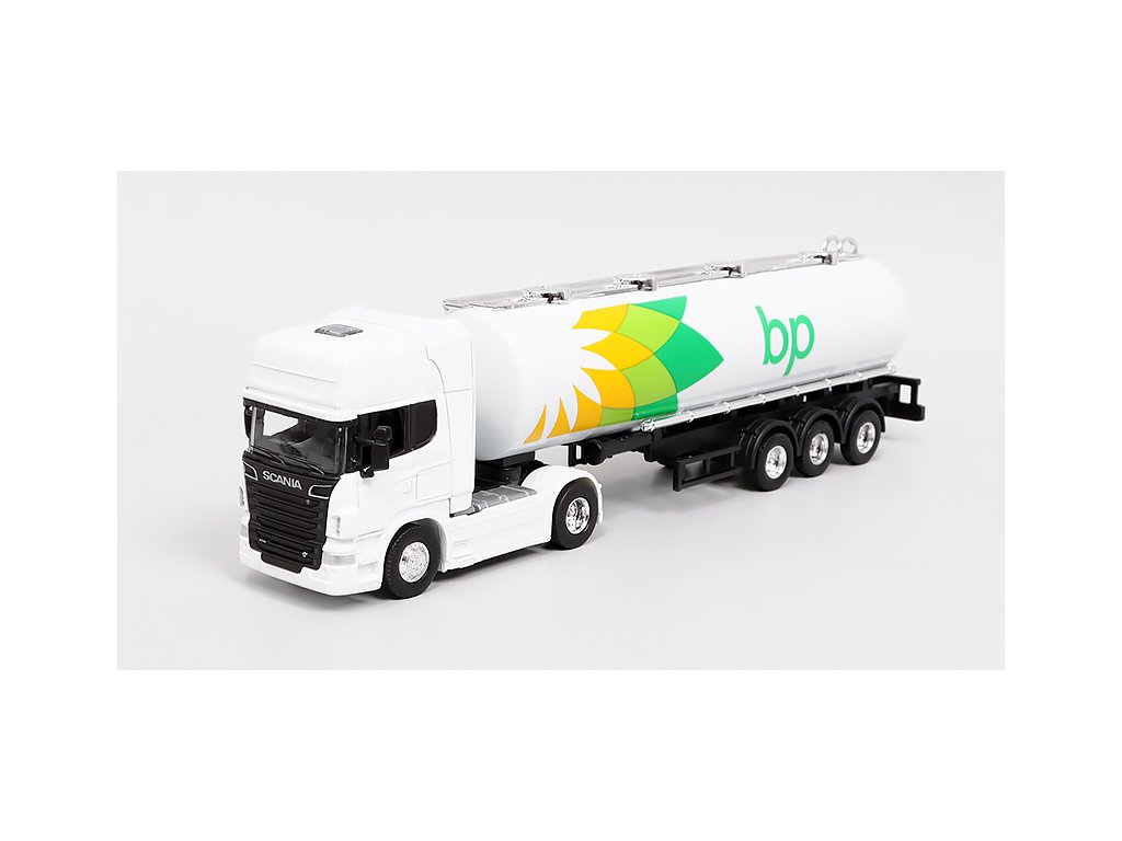 1:64 Scania R730 V8 2011 with trailer BP, white - 68022SWBP