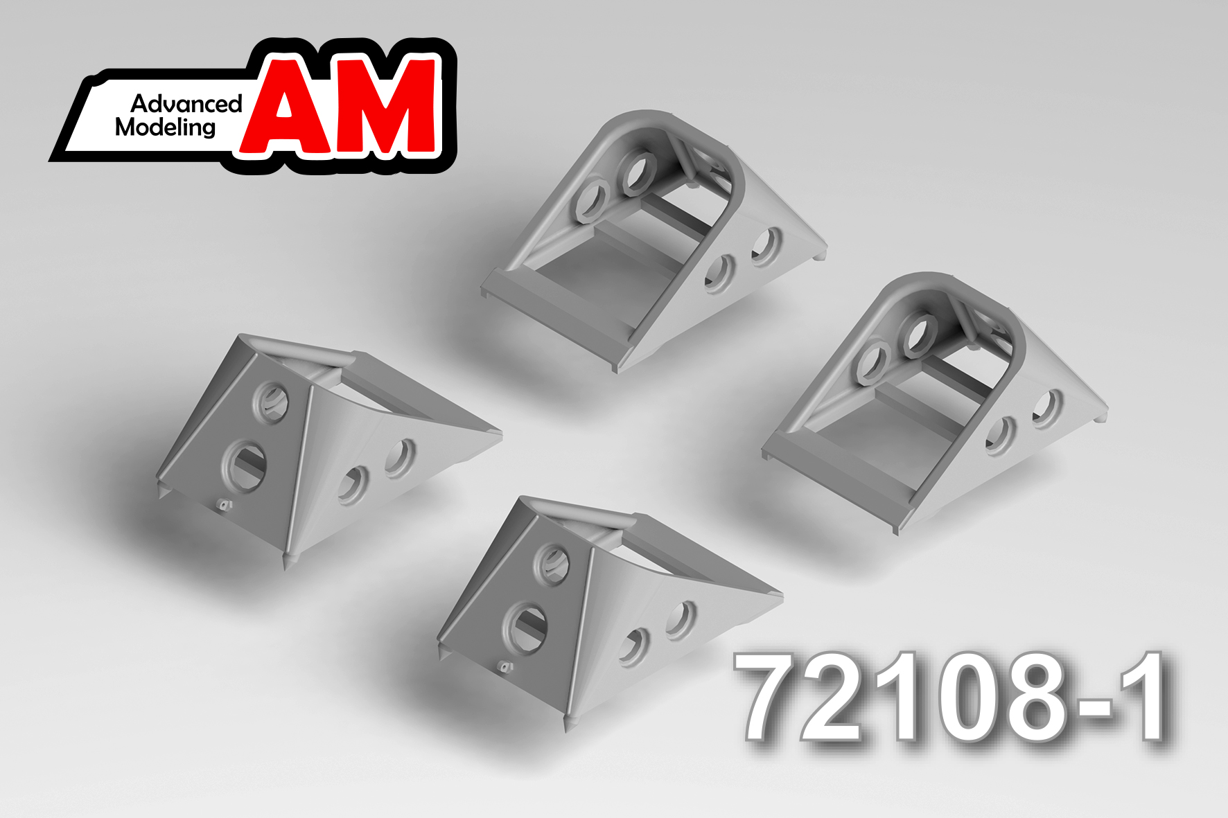 1:72 Колодки под колеса шасси «широкие» (6 шт.) - amc 72108-1