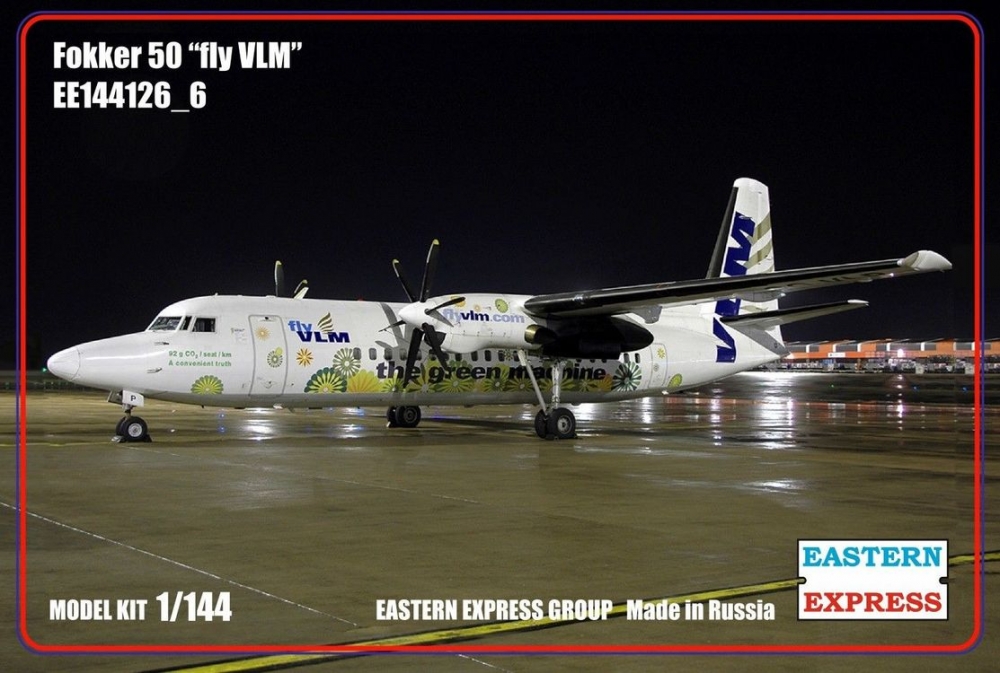 1:144 Сборная модель Пассажирский самолет Fokker F-50 (FLY VLM) - 144126-6