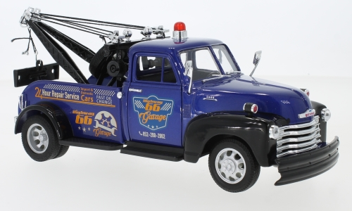 1:24 CHEVROLET 3800 Highway 66 Garage (1953), blue/black - 22086S-BLUE