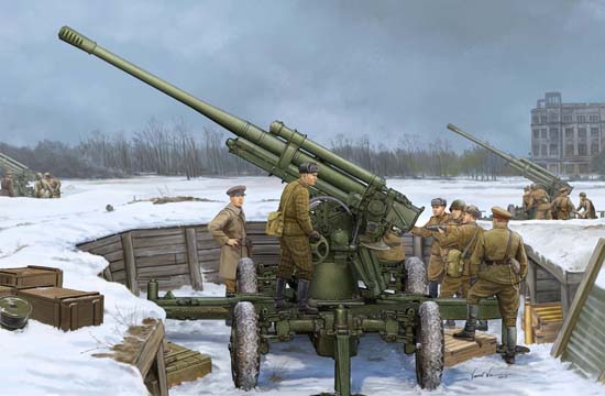 1:35 Сборная модель 85-мм зенитная пушка 52-К образца 1939 года - 02341