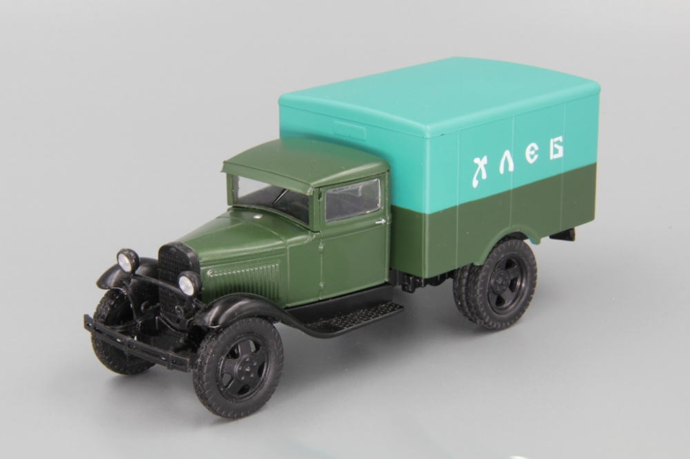 1:43 Горький АА фургон Доставка хлеба, Автомобиль на службе 34, зеленый - ANS034
