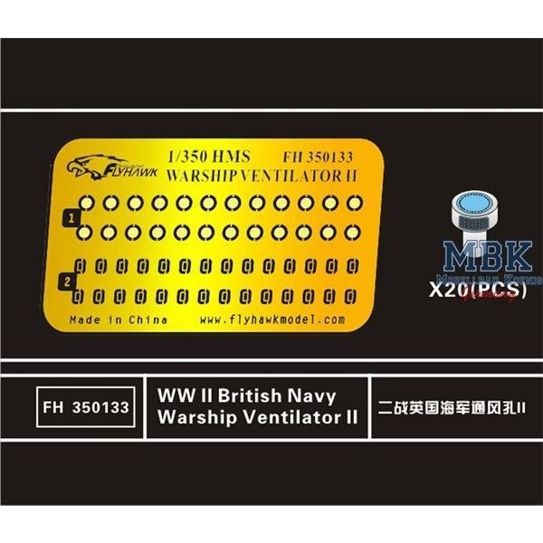 1:350 Фототравление WWII British Navy Warship Ventilator II - FH350133