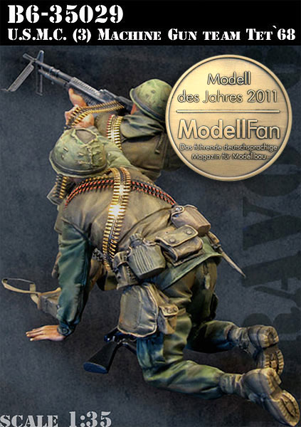 1:35 U.S.M.C. (3) Machine Gun Team, Tet'68 / U.S.M.C. (3) Пулеметная команда, Тет'68 - B6-35029