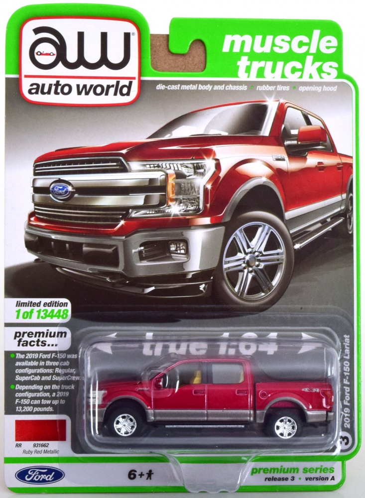 1:64 FORD F-150 Lariat (2019), red metallic - 97799