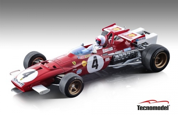 1:18 Ferrari 312B 1970 Winner GP Italia #4 Driven by: Clay Regazzoni - with driver figure - TMD1864A