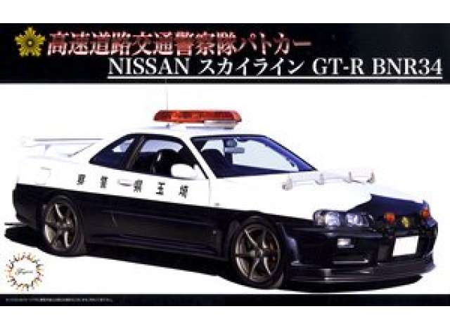 1:24 Сборная модель Nissan Skyline (R34) GT-R Police Car - 039770