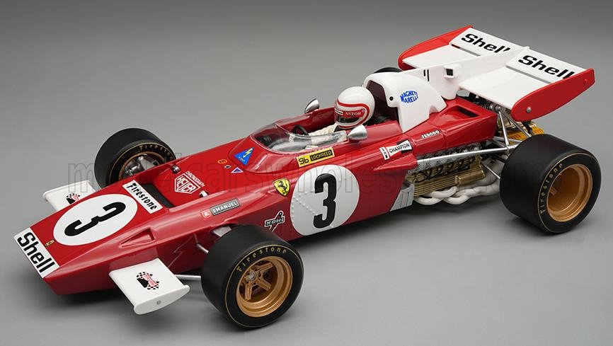 1:18 FERRARI F1 312b2 N 3 Zandvoort Gp (with Pilot Figure) (1971) Clay Regazzoni - Con Vetrina - With Showcase, Red White - TMD18-315D