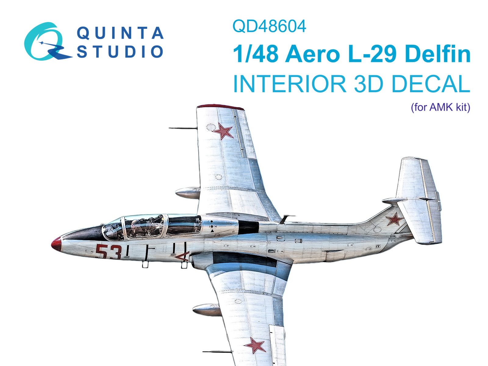 1:48 3D Декаль интерьера кабины L-29 Delfin (AMK) - QD48604