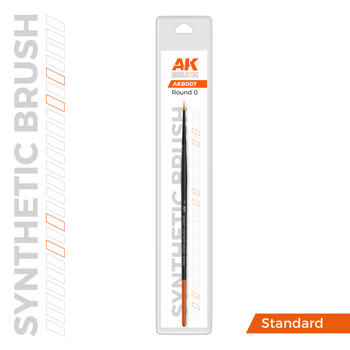 Синтетическая кисть - Круглая 0 / AK SYNTHETIC BRUSH – ROUND - AKB007