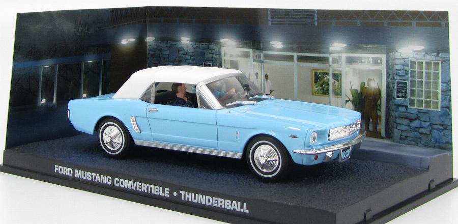 1:43 FORD Mustang Convertible Thunderball 1965, Light Blue - JB30