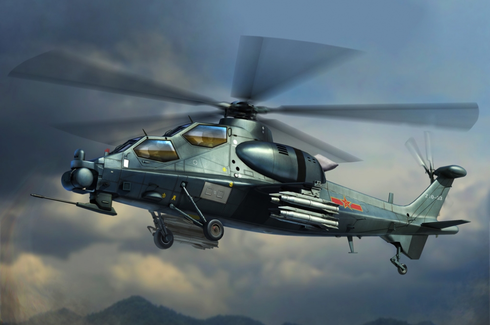 1:72 Сборная модель Вертолет Chinese Z-10 Attack Helicopter - 87253