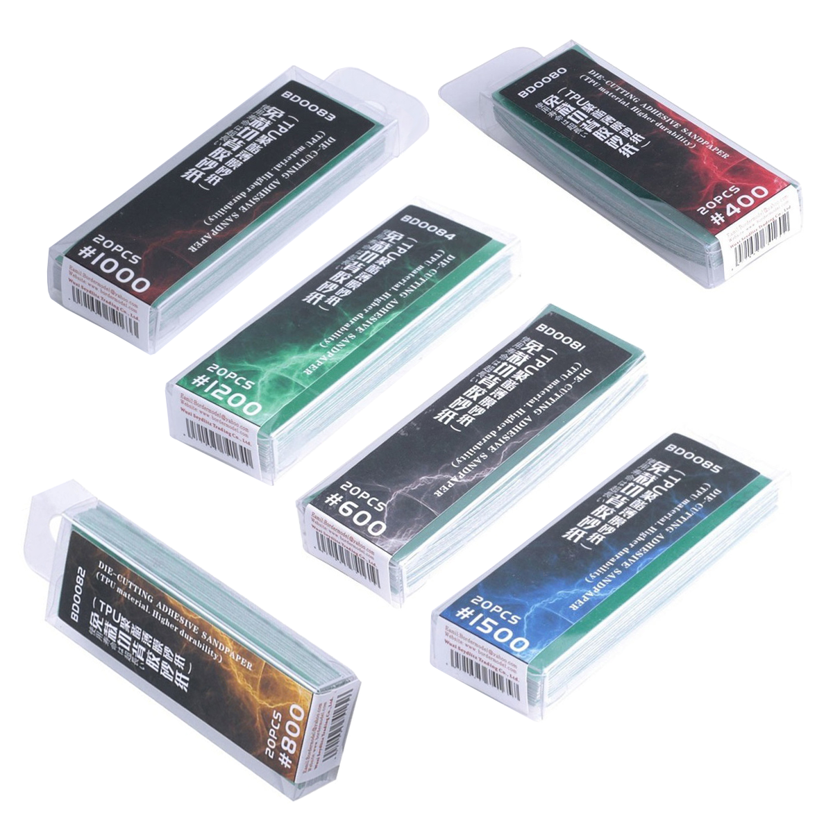 Набор шлифовальной бумаги на липкой основе (от #400 до #1500) - BDКМБ1