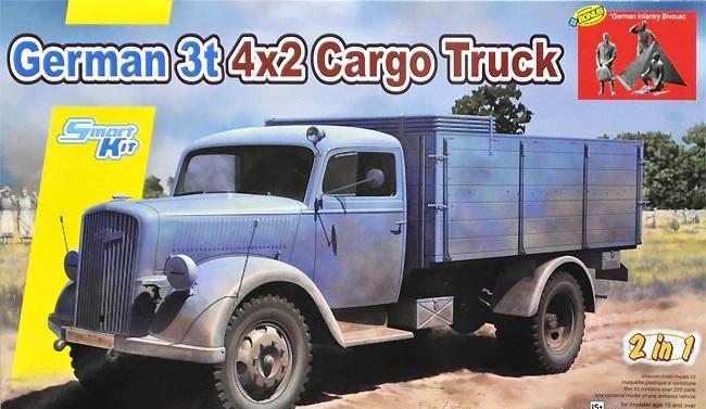 1:35 Сборная модель GERMAN 3t 4X2 CARGO TRUCK (2 IN 1) - 6974