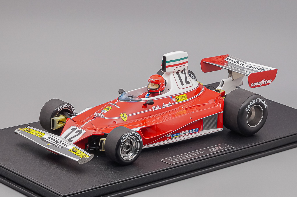 1:12 (Уценка!) FERRARI F1 312t Team Ferrari Sefac №12 World Champion Winner Belgium Zolder Gp (with Pilot Figure) (1975) Niki Lauda, Red White - GP12-11CWD-Z1
