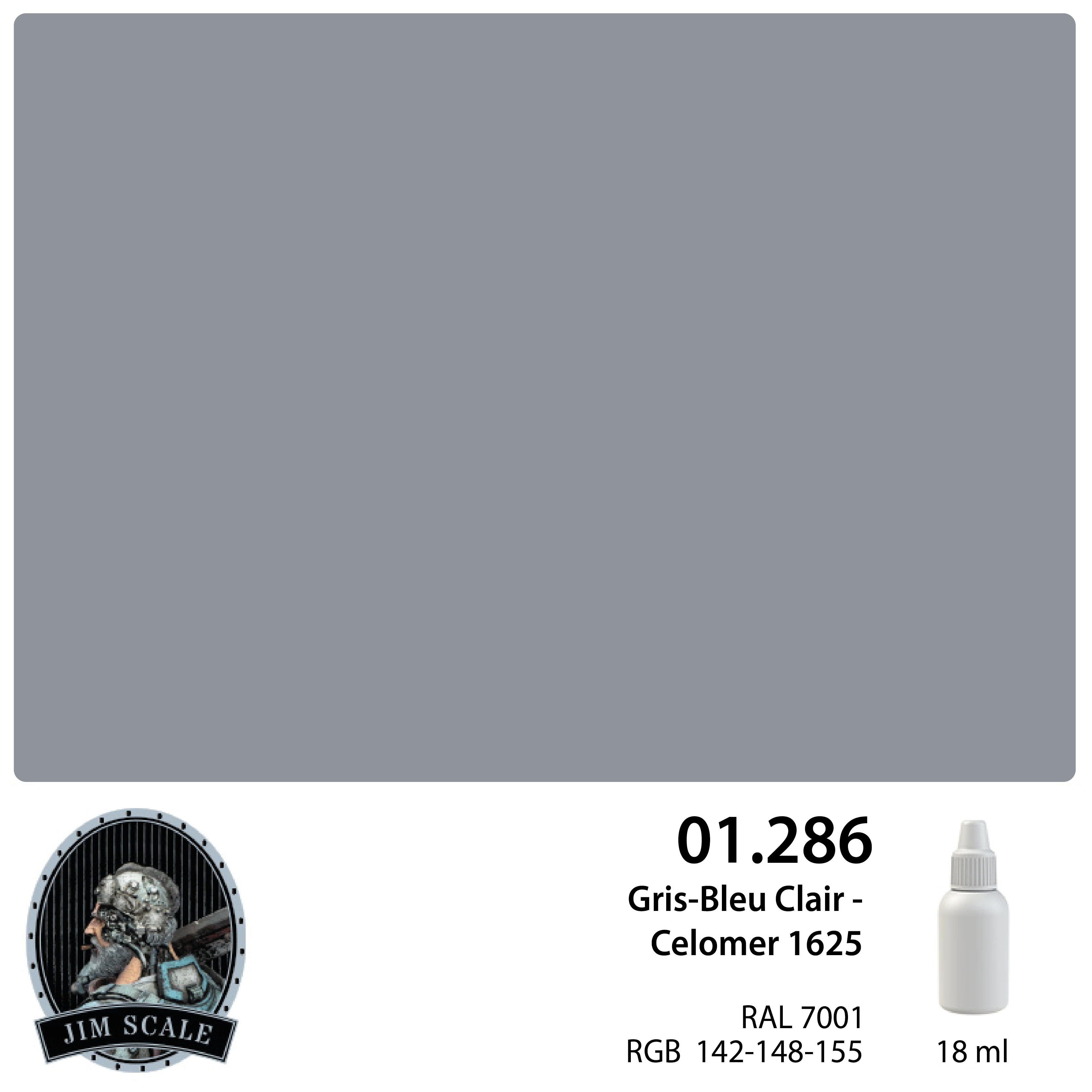 Краска акриловая под аэрограф Gris-Bleu Clair – Celomer 1625, 18мл - 01.286