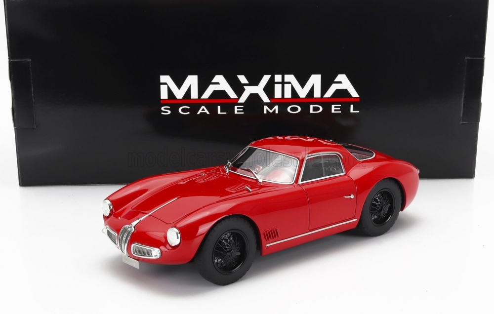 1:18 ALFA ROMEO Atl Sport Coupe 2000 (1968) – Black Wheels, Rosso Alfa Red - MAX001010