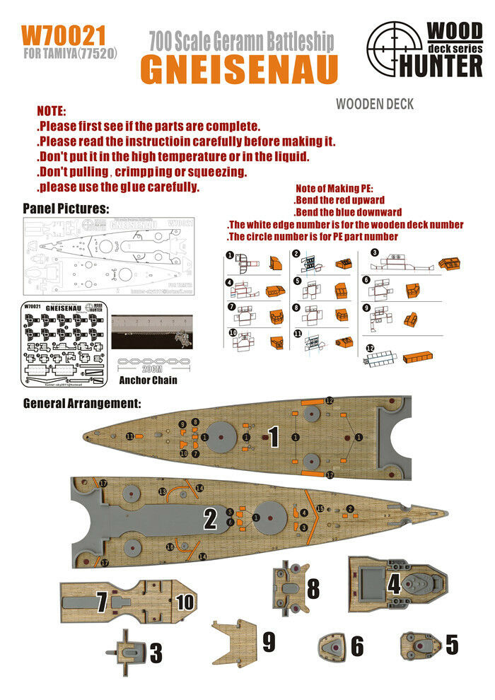 1:700 WWII German Battlecruiser Genisenau - W70021