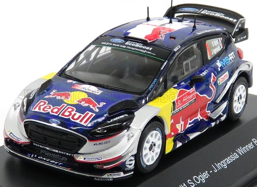 1:43 FORD Fiesta Wrc Red Bull №1 Winner Rally Portugal (2017) S.Ogier - J.Ingrassia, Blue Red Yellow - MNPRP2017