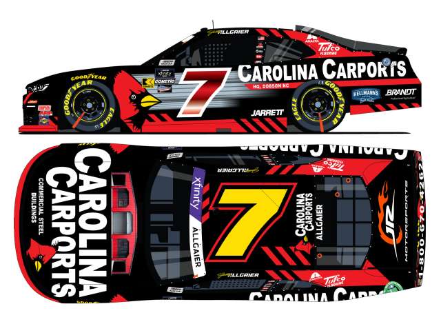 1:64 Chevrolet #7 Justin Allgaier* Carolina Carports*, various 2025 - NX72565CCPAG