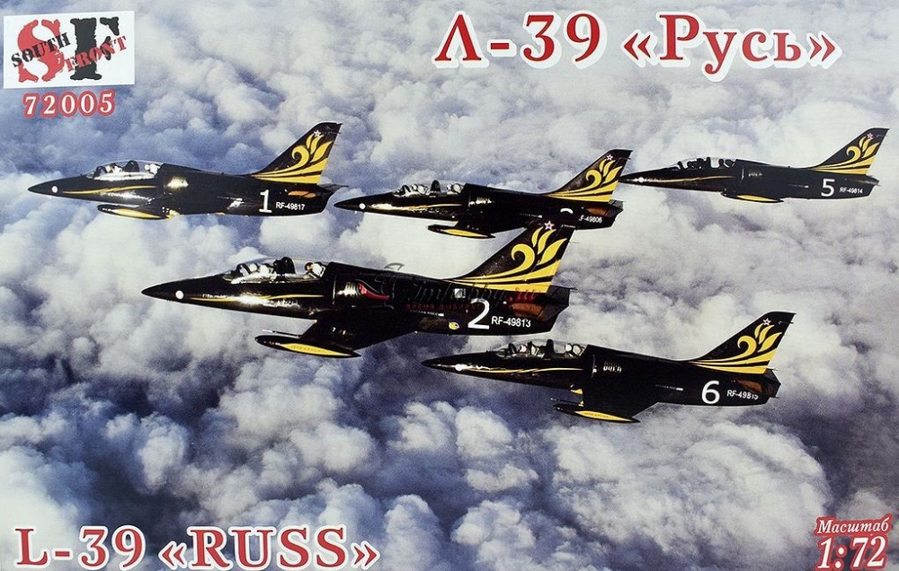 1:72 Сборная модель Чехословацкий учебно-тренировочный самолет L-39 Albatros пилотажная группа 'Русь' - SF-72005