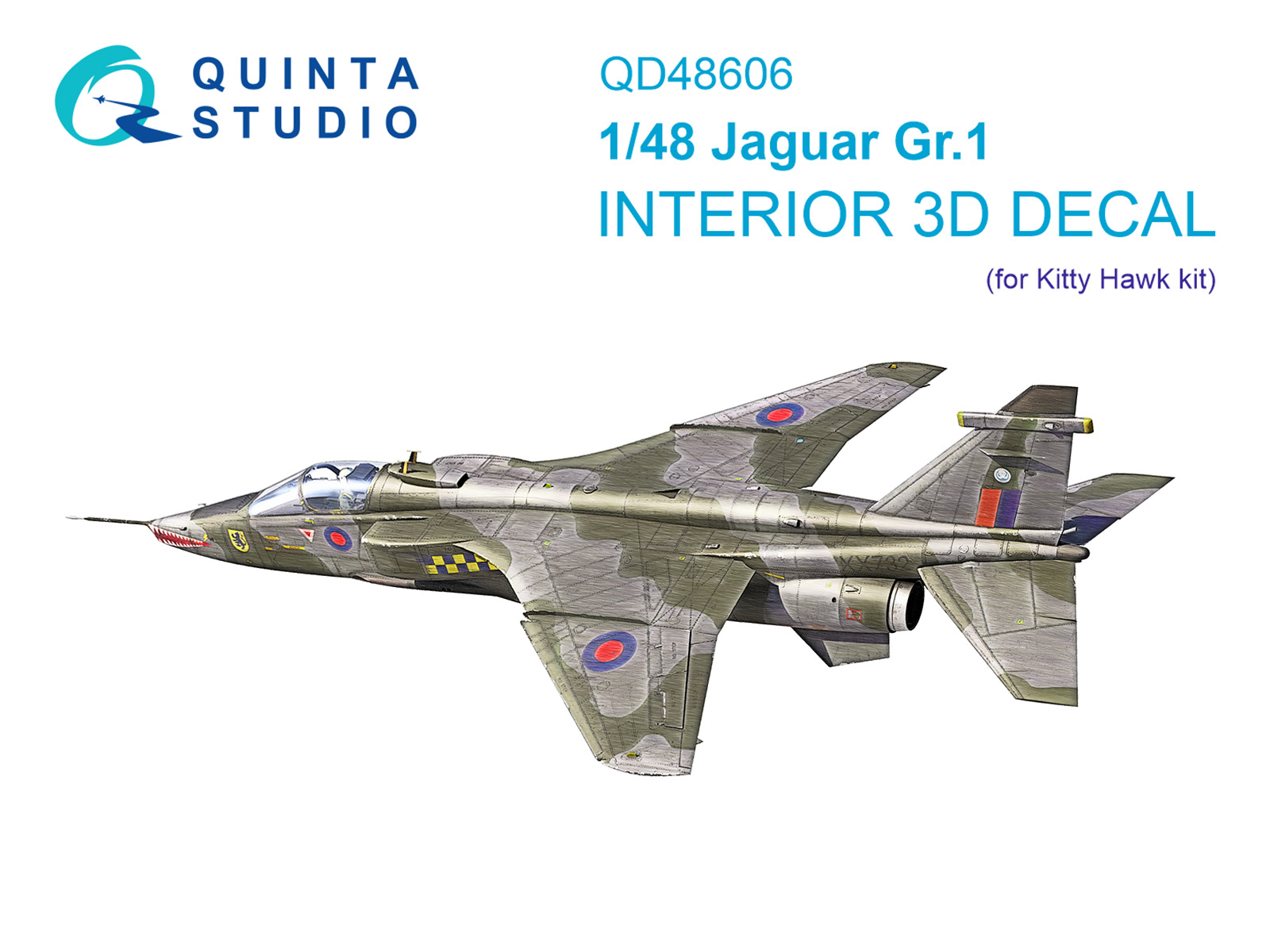 1:48 Декаль интерьера кабины Jaguar Gr.1 (Kitty Hawk) - QD48606
